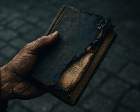 a scorched book